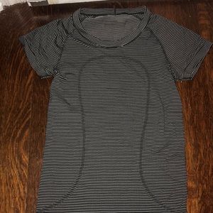 Striped Lululemon athletic shirt
